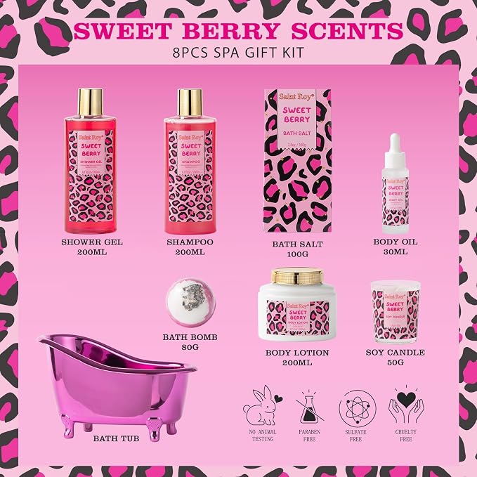 Mothers Day Gifts for Women, Bath and Body Gift Basket Set Home Bath Spa Gift - Image 2