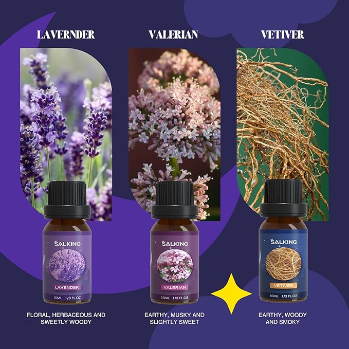 SALKING Sleep Essential Oils Set, Pure and Natural Essential Oils, Fragrance - Image 3