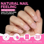 UNA GELLA Extra Short Square Oval Nail Tips 216pcs Pre-shaped Half Matte Square - Image 4