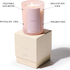 Rose & Sandalwood Scented Candle | 11oz, 60 Hour Burn | Natural Soy Wax - Image 4