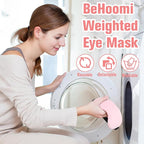 BeHoomi Heated Eye Mask, Weighted Sleep Mask Warm Compress - Image 4