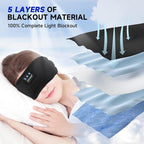 TOPOINT Sleep Mask with Bluetooth Headphones, Breathable Silk Eye Mask - Image 2