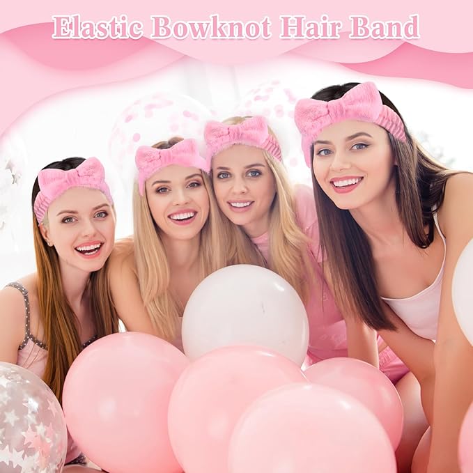 25 Pcs Pink Spa Headband Bulk Pink Makeup Headbands - Image 5