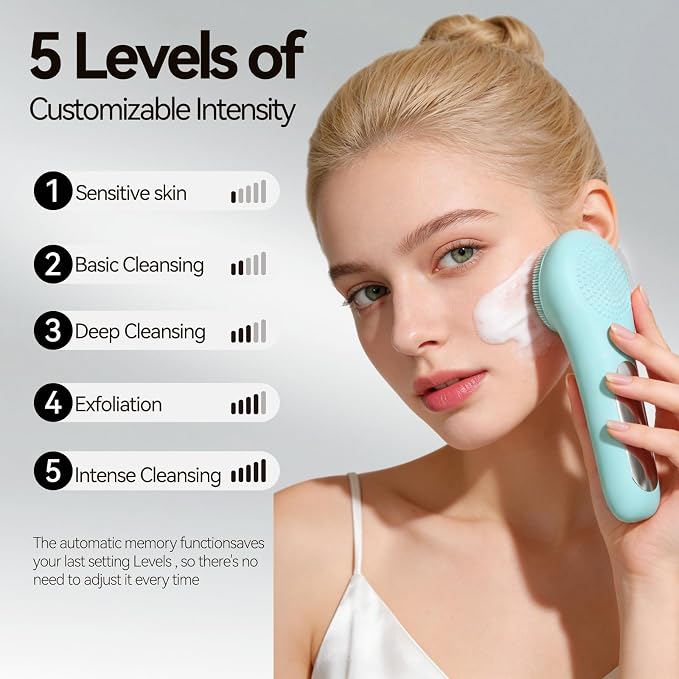 Rechargeable Silicone Facial Cleansing Brush - Image 3