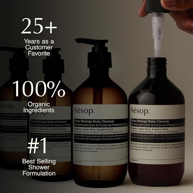 Aesop Citrus Melange Body Cleanser | Low-Foaming Shower Gel - Image 3