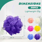 Siifert 50 Pieces Bath Sponge Shower Loofahs Bulk Bath Luffas Exfoliating Body - Image 2