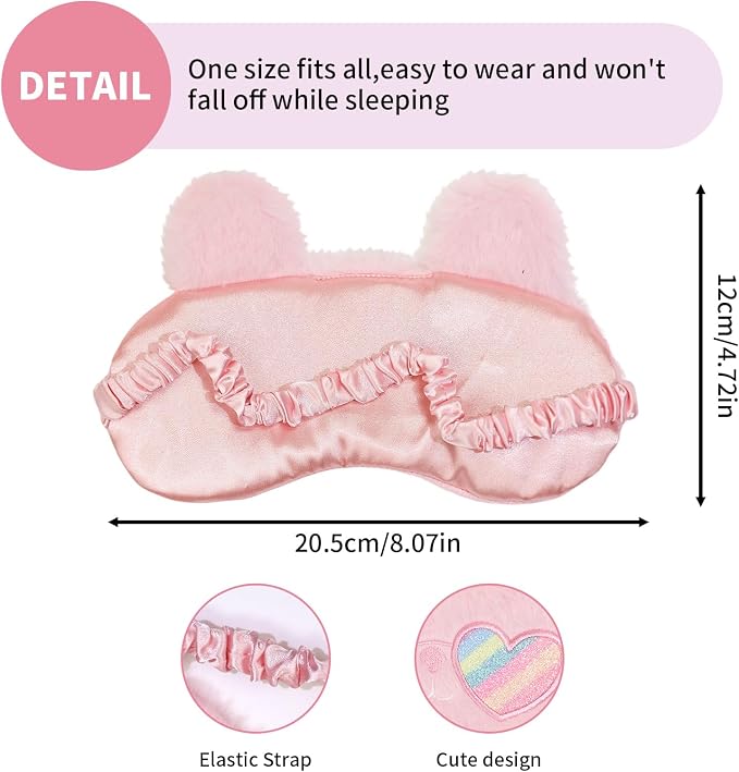 PERFECTSIGHT Sleep Eye Masks, Cute Sleep Eye Cover Lightweight Adjustable - Image 7