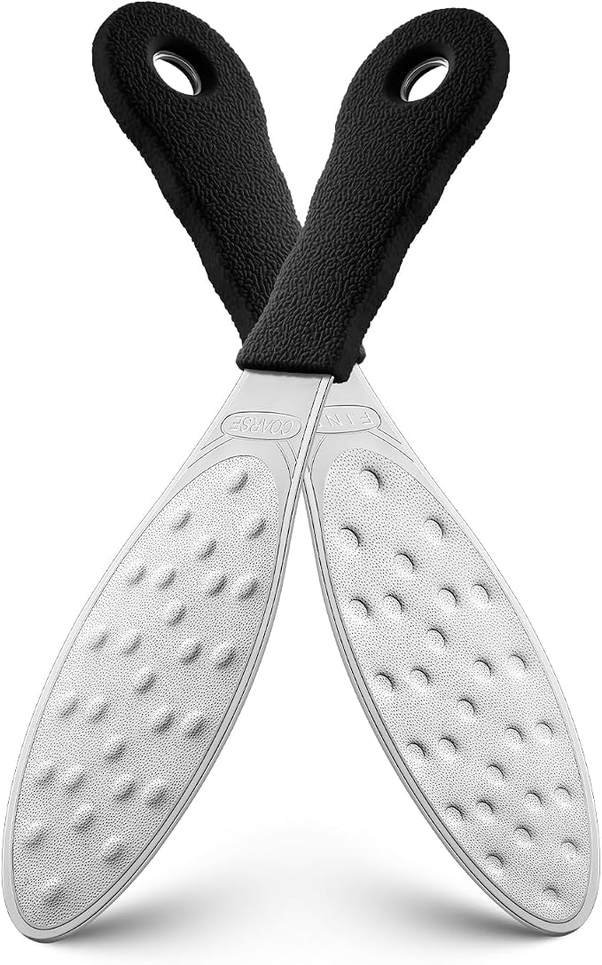 BEZOX Slim Portable Metal Foot File – Double-Sided Callus Remover by BEZOX