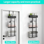 Over The Door Towel Rack, 3 Tier Hanging Towel Rack - Image 3