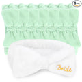 CIEHER 8 Pack White & Green Spa Headband by CIEHER