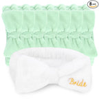 CIEHER 8 Pack White & Green Spa Headband by CIEHER