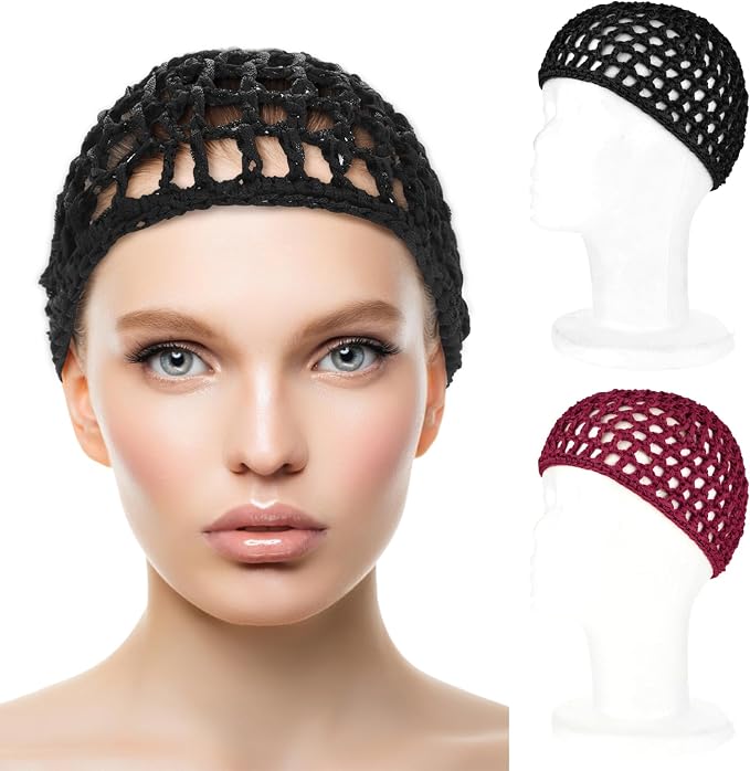 WLLHYF Wig Cap Thick Long Hair Caps Adjustable Net Mesh Braided Weaving Making - Image 2