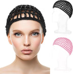 WLLHYF Wig Cap Thick Long Hair Caps Adjustable Net Mesh Braided Weaving Making - Image 2