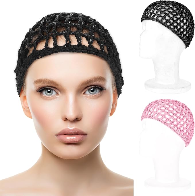 WLLHYF Wig Cap Thick Long Hair Caps Adjustable Net Mesh Braided Weaving Making - Image 2