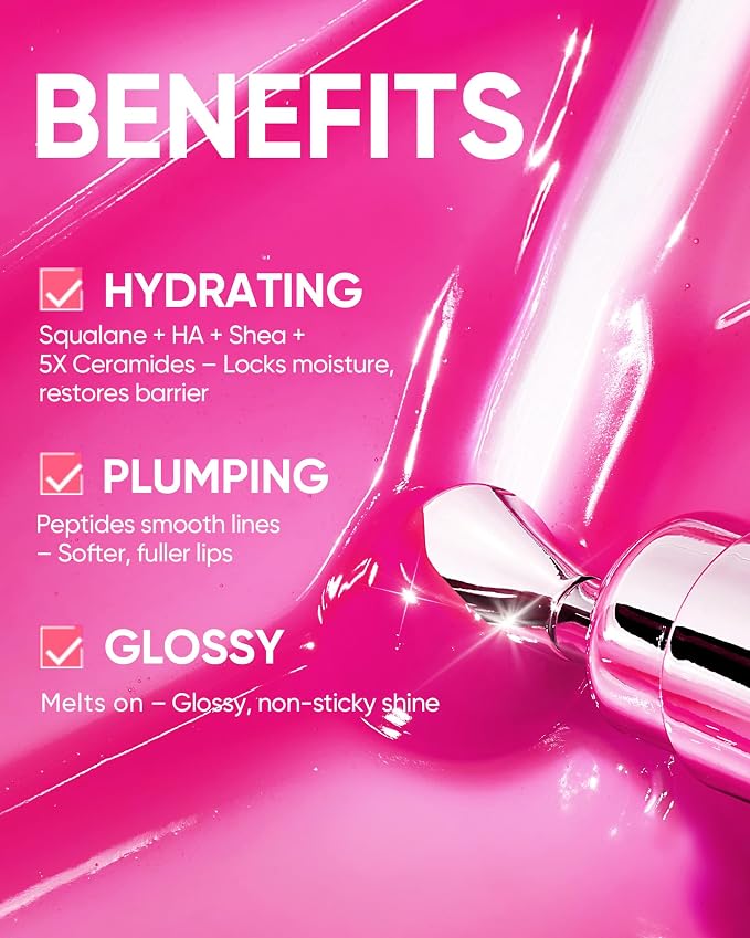 SKINTIFIC Peptide Brightening Lip Serum, Hydrating & Plumping Tinted Lip Gloss - Image 6