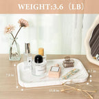 Karibiber Marble Vanity Tray, Marble Bathroom Tray Countertop, Decorative Trays - Image 2