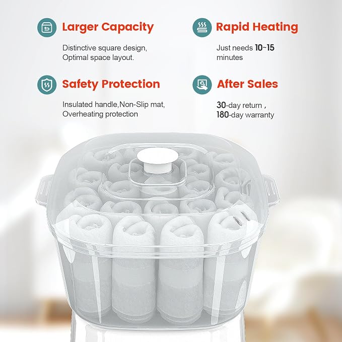 Hot Towel Warmer, Rapid Heating Towel Steamer - Image 2