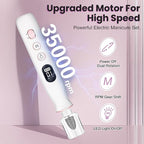 Electric Nail Drill, Cordless 2000 mAh Rechargeable Portable Nail File 12 in 1 - Image 4