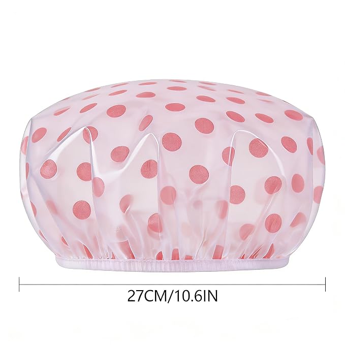 3PCS Elastic Reusable Waterproof Shower Caps - Image 2