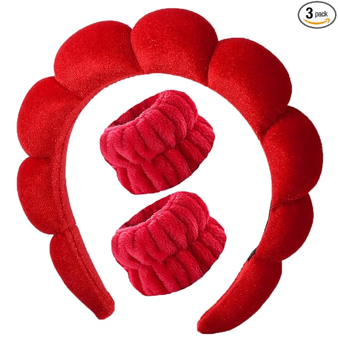 Luckybear Spa Headband for Washing Face, Velvet Makeup Headband by Luckybear