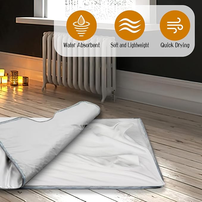 31"x71" Sauna Blanket Insert 2 Pack Machine Washable Blanket Towel Insert Super - Image 5