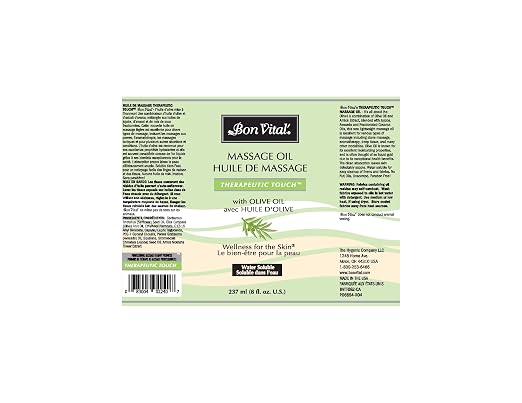 Bon Vital' Therapeutic Touch Massage Oil, 8oz Pump, Unscented Massage Oil - Image 2