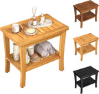Large Bamboo Shower Bench Stool by Greenual