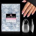 UNA GELLA Medium Oval Fake Nails Pre-shape 216pcs Round Gel Nail Tips Press on by UNAGELLA