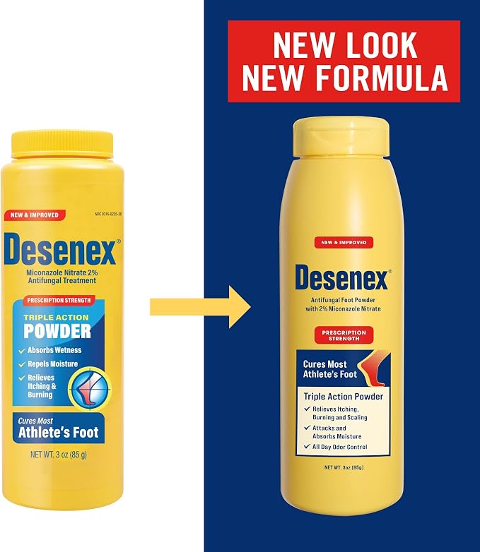 Desenex Foot Powder | For Athlete's Foot | 3 Ounce | Pack of 2 | Shake Formula - Image 7