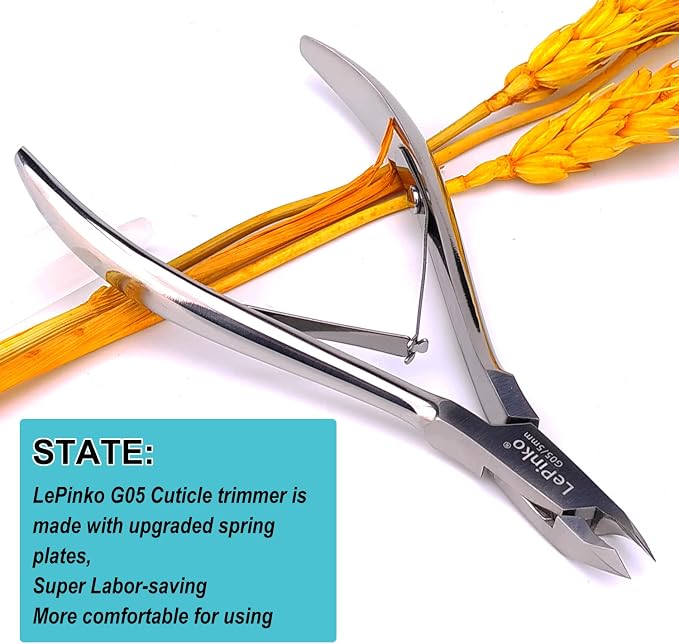 LePinko Professional Cuticle Trimmer kit, Super Sharp Dead Skin Clipper - Image 6
