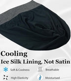 Sleep Cap Bonnet for Sleeping Black Women, Adjustable Cooling Ice Silk Lined - Image 2