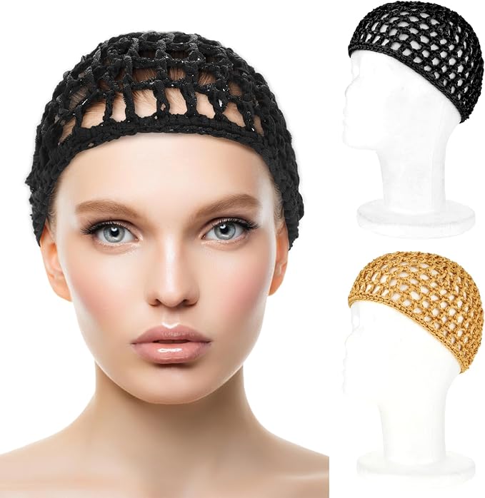 WLLHYF Wig Cap Thick Long Hair Caps Adjustable Net Mesh Braided Weaving Making by WLLHYF