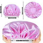 Shower Caps for Women, Double Waterproof Layers Shower Cap, Bathing Shower Caps - Image 4