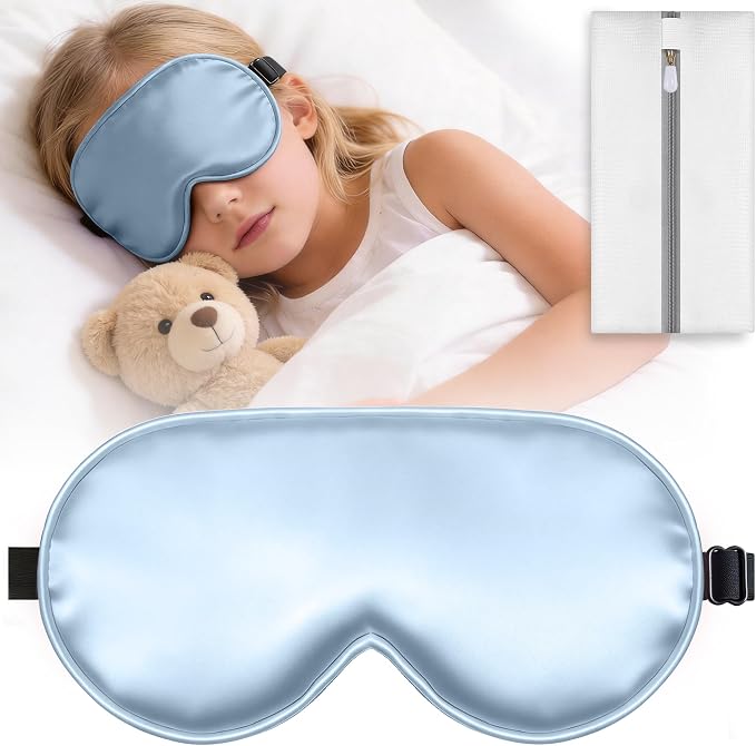 Kids Sleep Mask, Kids Eye Mask for Boys Girls, Kid Silk Eye Masks by Unknown