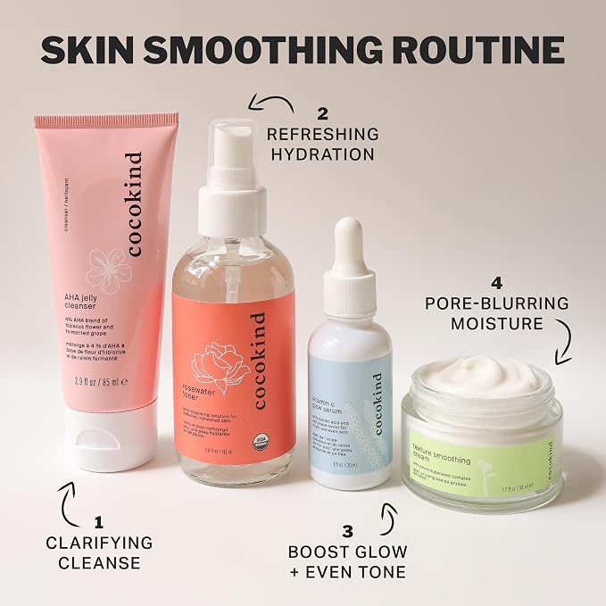 Rosewater Facial Toner by Cocokind, Double Cleanse, and Balance Skins pH - Image 5