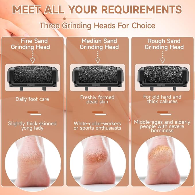 Electric Callus Remover for Feet, Rechargeable Foot File Hard Skin Remover - Image 4