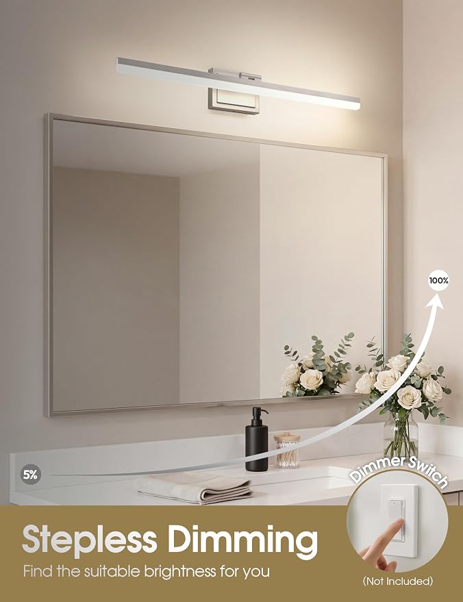 VOLISUN Modern Bathroom Vanity Light 31.5 inch, 28W Dimmable 5CCT Led Bathroom - Image 4