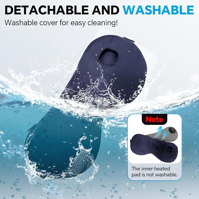 Cordless Heated Eye Mask for Dry Eyes Relief, - Image 5