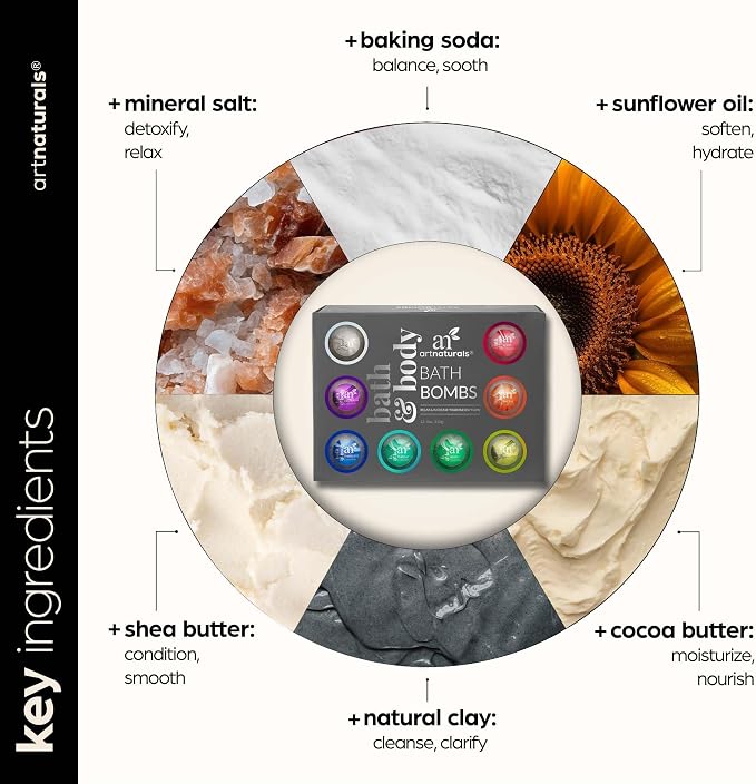 artnaturals Large Bath Bombs Gift Set kit â€“ - Image 4