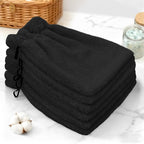 VOOVA & MOVAS Black Washcloths for Body 6PC, 8.3"x6.3" by VOOVAMOVAS