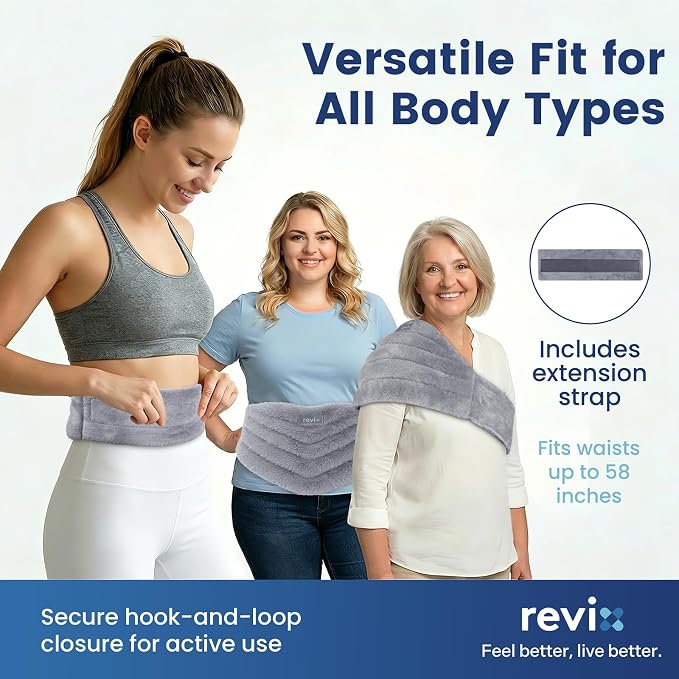 REVIX Microwave Heating Pad for Back Pain Relief, Hands-Free Wearable - Image 3