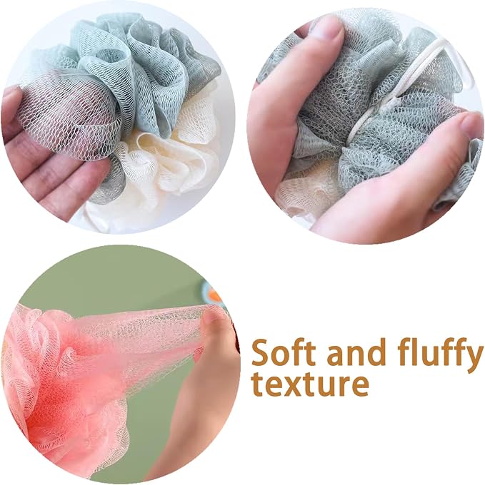 20 Pack Travel Loofah Individually Wrapped, Small Loofah Shower Puff, 30g Mini - Image 7