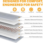 Toozey Pet Heating Pad, 6 Adjustable Temperature Dog Cat Heating Pad - Image 2