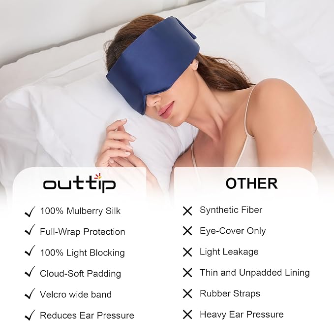 100% Mulberry Silk Sleep Mask for Women & Men Beauty Sleep, Adjustable - Image 8