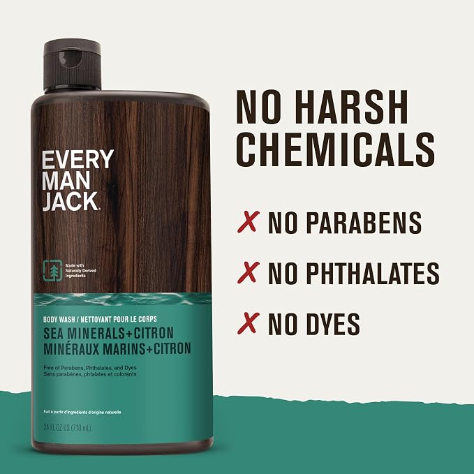 Every Man Jack Nourishing Sea Minerals + Citron Mens Body Wash - Image 6