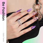 modelones Cat Eye Gel Nail Polish, 6 Colors Glitter Summer Red Pink Purple - Image 3