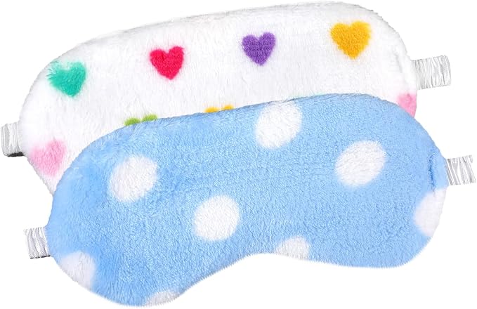 2PCS Plush Sleeping Eye Mask, Soft Plush Eye Mask, Fuffy Eye Cover Comfortable - Image 7