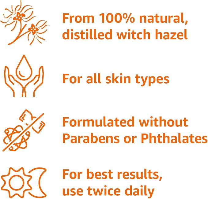 Amazon Basics Witch Hazel Pore Perfecting Toner, 100% Natural Distilled - Image 3
