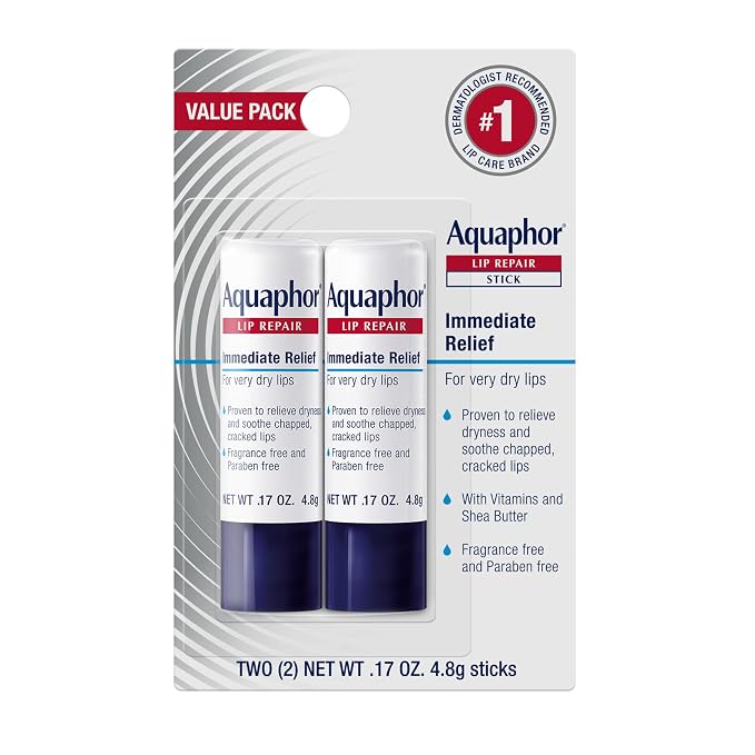 Aquaphor Lip Repair Stick, Moisturizing Lip Balm Pack, Relieves Dryness by Aquaphor
