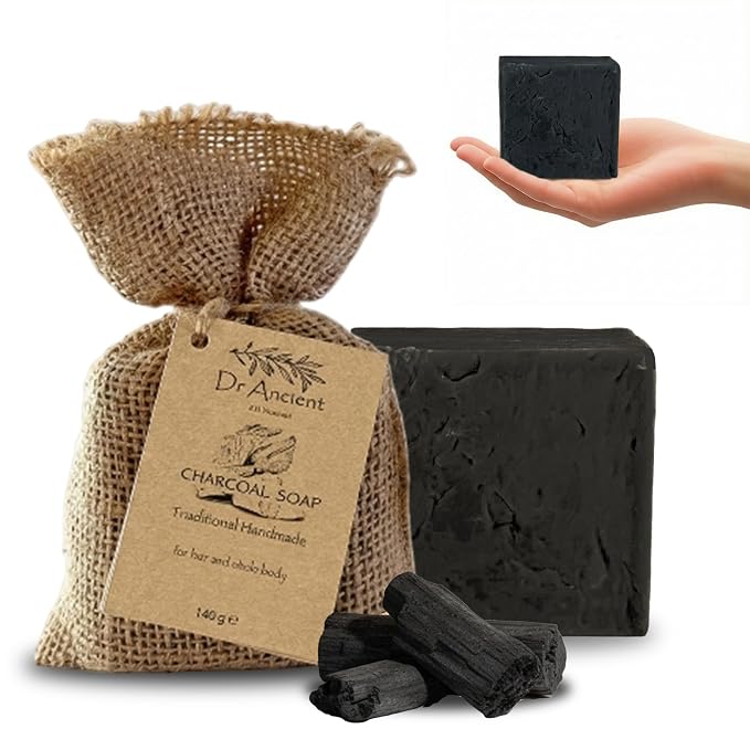 Dr. Ancient Natural Charcoal Soap Bar Traditional Way Handcrafted Charcoal by DrAncient